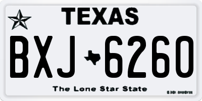 TX license plate BXJ6260
