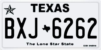 TX license plate BXJ6262