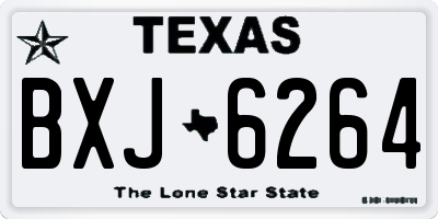 TX license plate BXJ6264