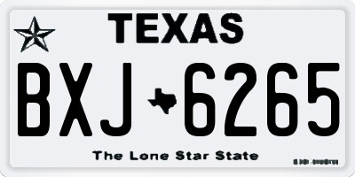 TX license plate BXJ6265