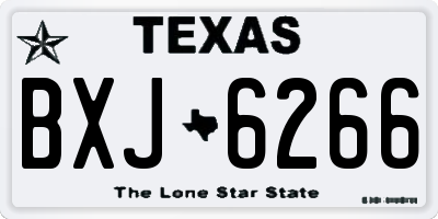 TX license plate BXJ6266