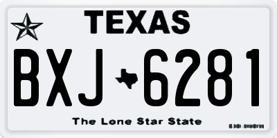 TX license plate BXJ6281