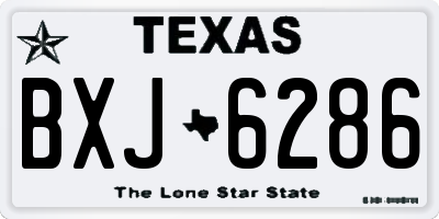 TX license plate BXJ6286