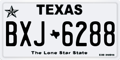 TX license plate BXJ6288