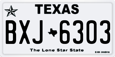 TX license plate BXJ6303
