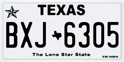 TX license plate BXJ6305