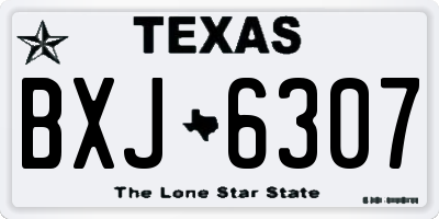TX license plate BXJ6307