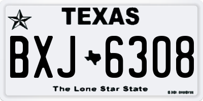 TX license plate BXJ6308
