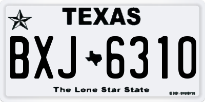 TX license plate BXJ6310
