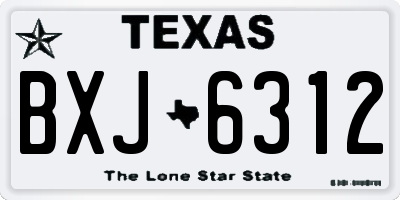 TX license plate BXJ6312