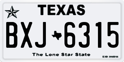 TX license plate BXJ6315