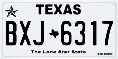 TX license plate BXJ6317