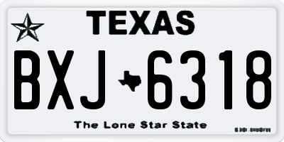 TX license plate BXJ6318