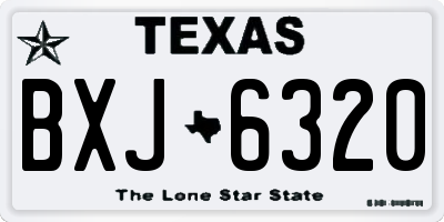 TX license plate BXJ6320