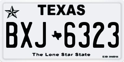 TX license plate BXJ6323
