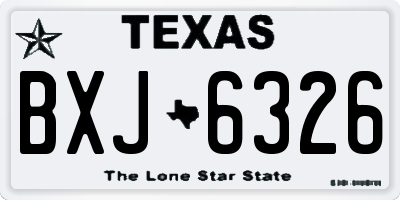 TX license plate BXJ6326