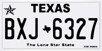 TX license plate BXJ6327