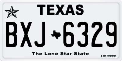 TX license plate BXJ6329