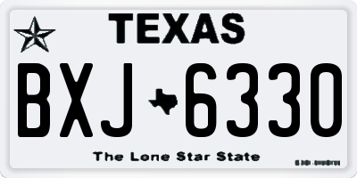 TX license plate BXJ6330