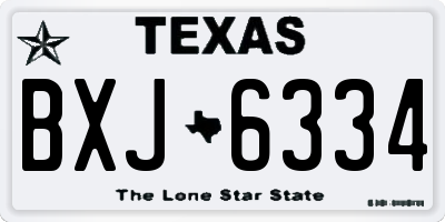 TX license plate BXJ6334