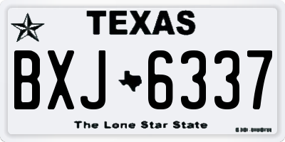 TX license plate BXJ6337
