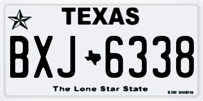 TX license plate BXJ6338