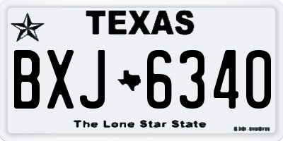 TX license plate BXJ6340