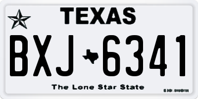 TX license plate BXJ6341