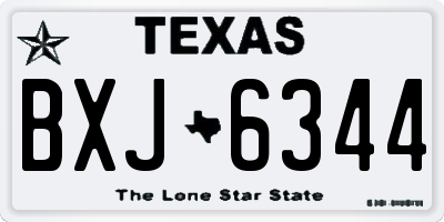 TX license plate BXJ6344