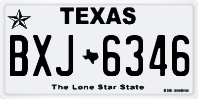 TX license plate BXJ6346