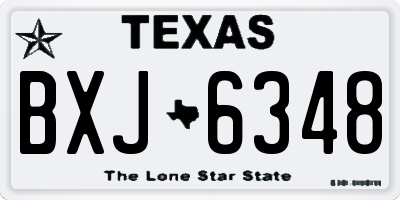 TX license plate BXJ6348