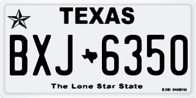 TX license plate BXJ6350