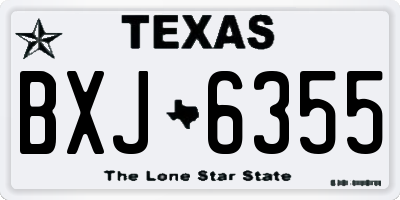 TX license plate BXJ6355