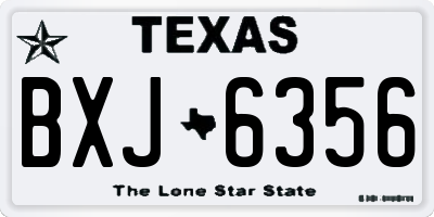 TX license plate BXJ6356