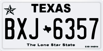 TX license plate BXJ6357