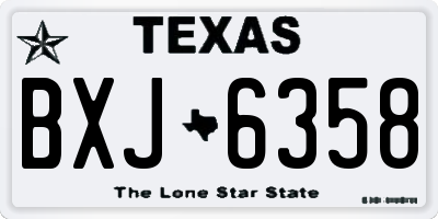 TX license plate BXJ6358
