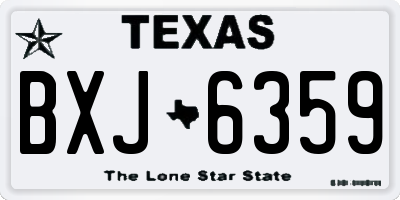 TX license plate BXJ6359