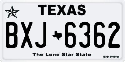 TX license plate BXJ6362