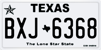 TX license plate BXJ6368