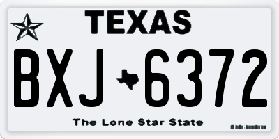 TX license plate BXJ6372