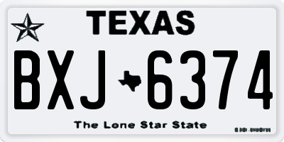 TX license plate BXJ6374