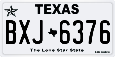 TX license plate BXJ6376