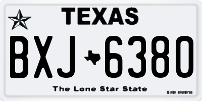 TX license plate BXJ6380