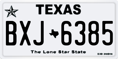 TX license plate BXJ6385
