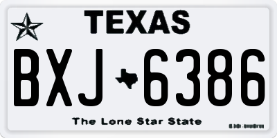 TX license plate BXJ6386