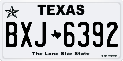 TX license plate BXJ6392