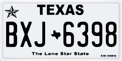 TX license plate BXJ6398