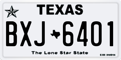TX license plate BXJ6401
