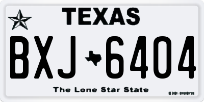 TX license plate BXJ6404