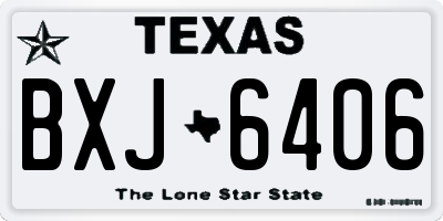 TX license plate BXJ6406